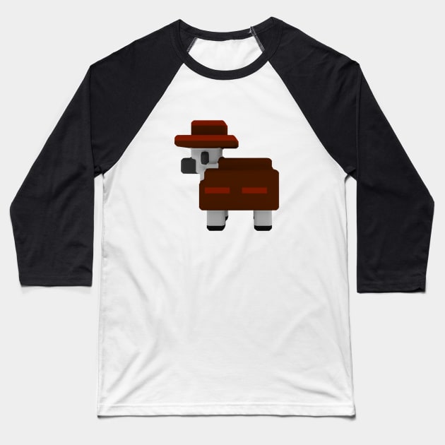 Cowboy Sheep Baseball T-Shirt by Cats Roar